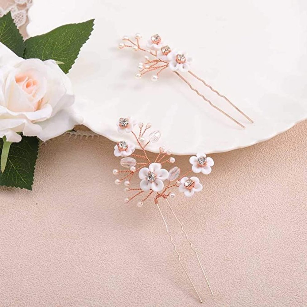 2 pairs bridal hair pins (4 pins in total) - Picture 3 of 3
